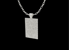 Bam Margera Silver Custom Text Pendant - Bam Margera Merchandise